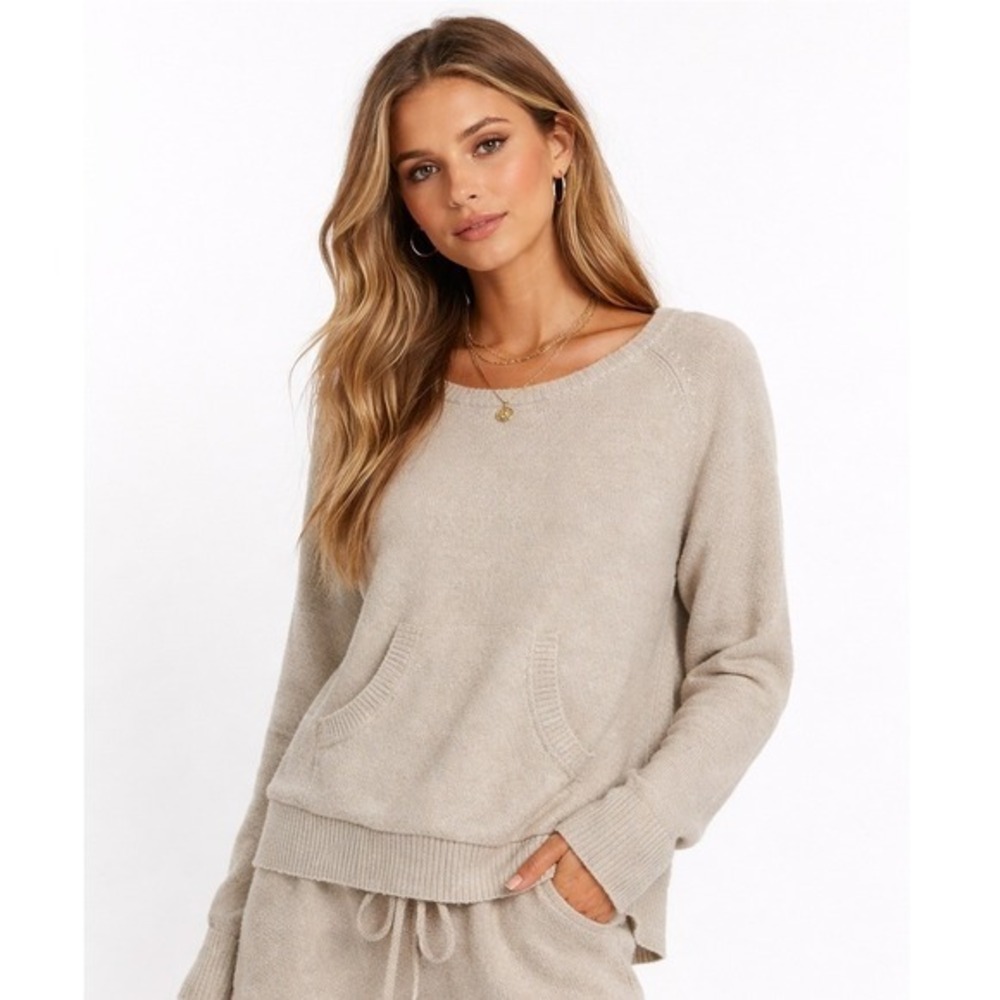 Barefoot Dreams CozyChic Lite Raglan Thumbholes‎ Sweater Size S